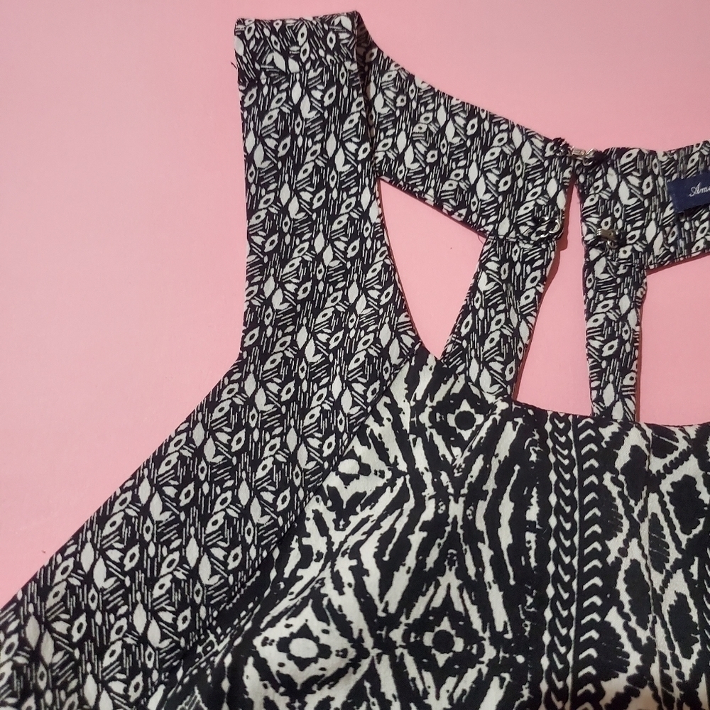American Eagle Outfitters Black And White Print Summer Dress - Picture 3 of 12